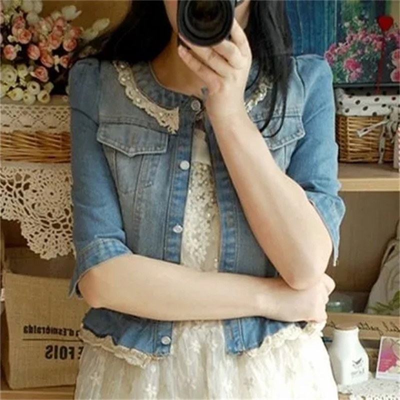 Denim Jacket Women Half Sleeve - Down Jacket Packable recension och pris