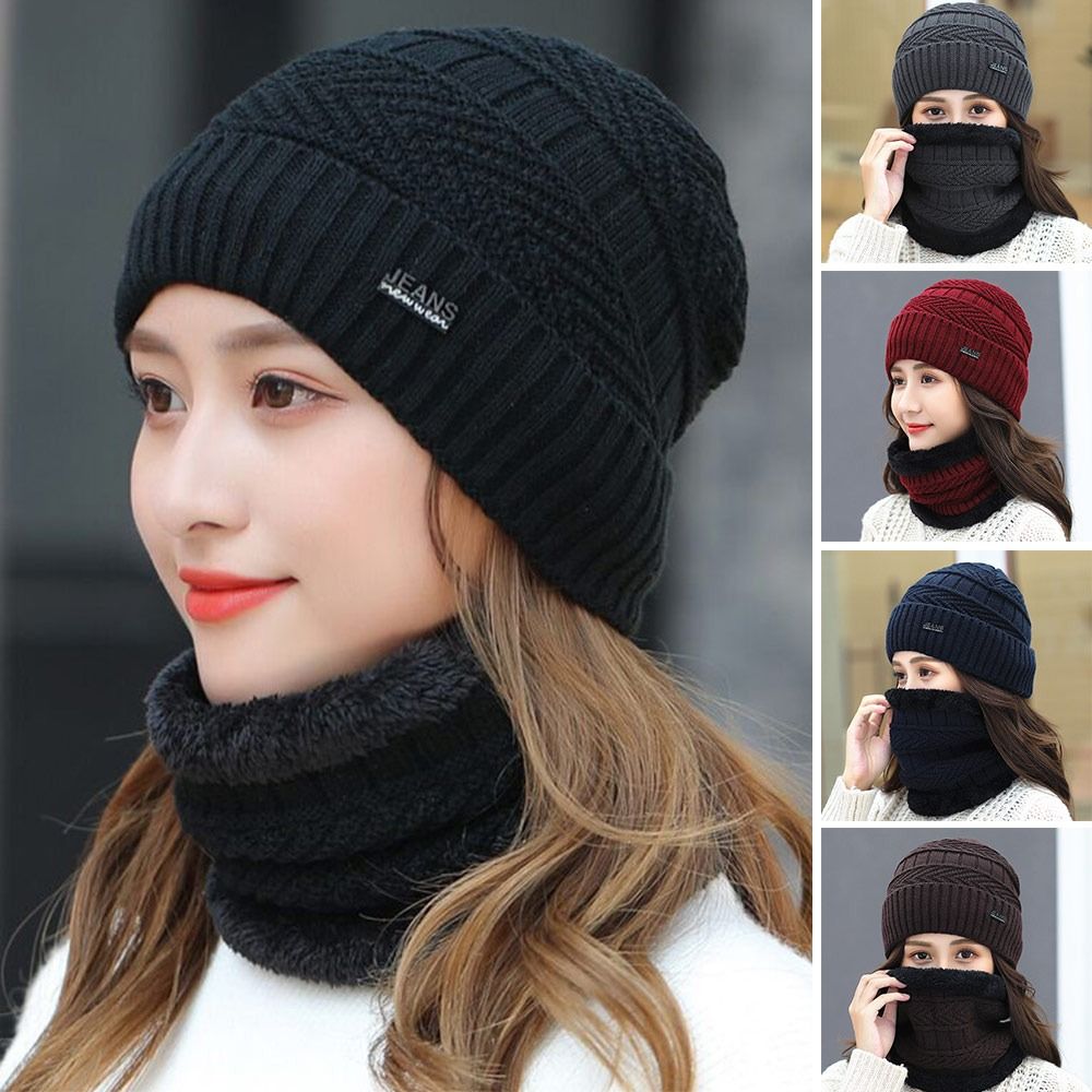 Warm Soft Fleece Knitted Hat B - Knit Beanie Hat Warm recension och pris