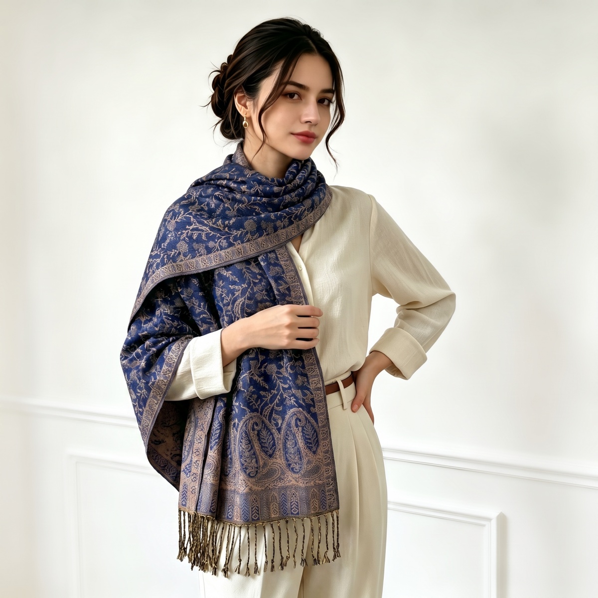 Print Scarf Hijab Cashmere Pas - Cashmere Pashmina Wrap recension och pris