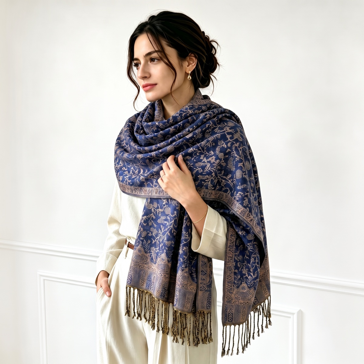 Print Scarf Hijab Cashmere Pas - Cashmere Pashmina Wrap recension och pris