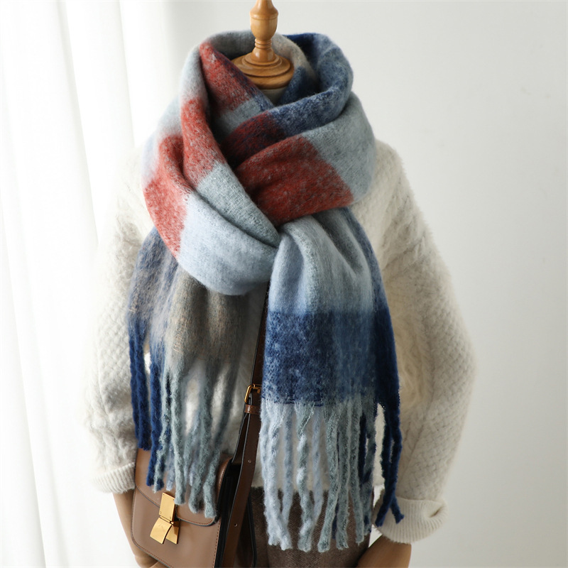 New Autumn Winter Grid Scarf W - Cashmere Pashmina Wrap recension och pris