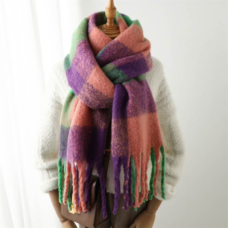 New Autumn Winter Grid Scarf W - Cashmere Pashmina Wrap recension och pris